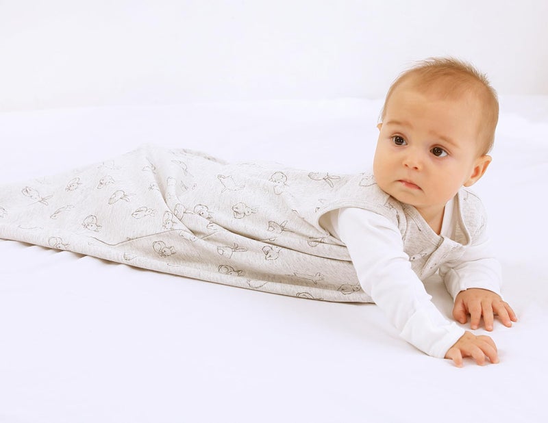 Owlivia Baby Organic Cotton 0.5 TOG Wearable Blanket-Light Sleeping Bag with 2-Way Zipper, Boys Girls Swaddle Transition Sleep Sack(0.5 TOG Gray Rabbit, 12-18 Months) - Image 3